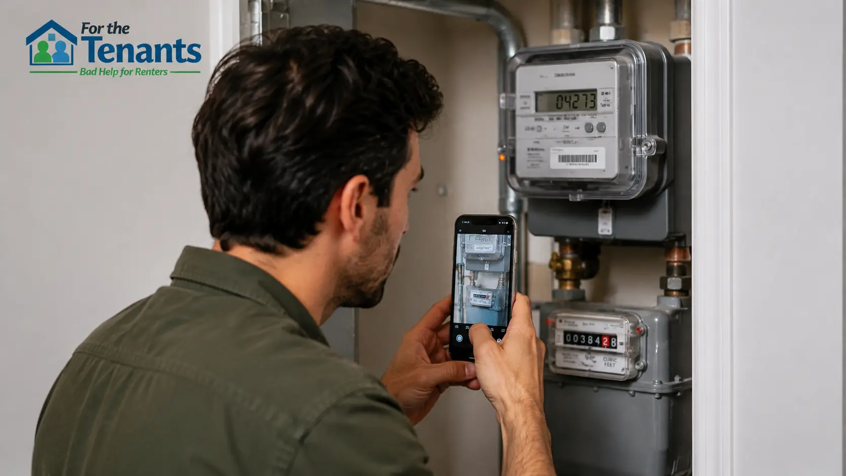 Tenant recording utility meter readings before move in