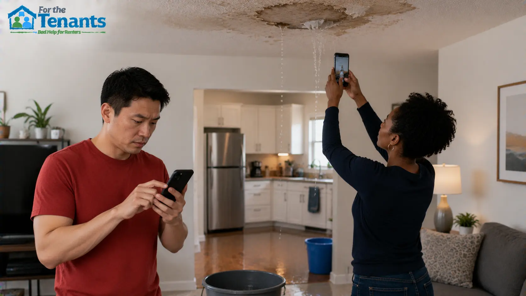 Tenant reporting an emergency repair request