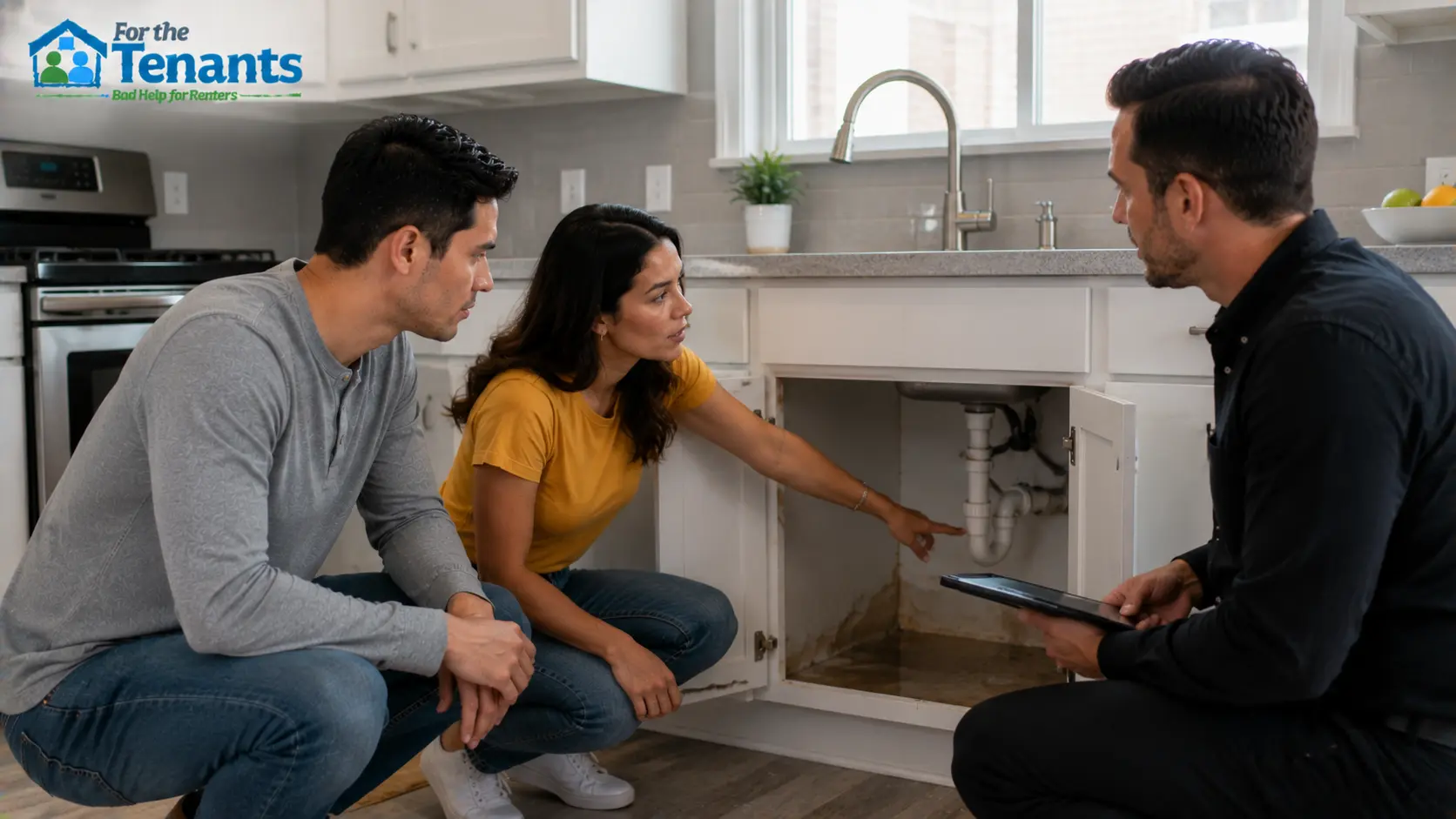 Landlord handling a rental property repair issue