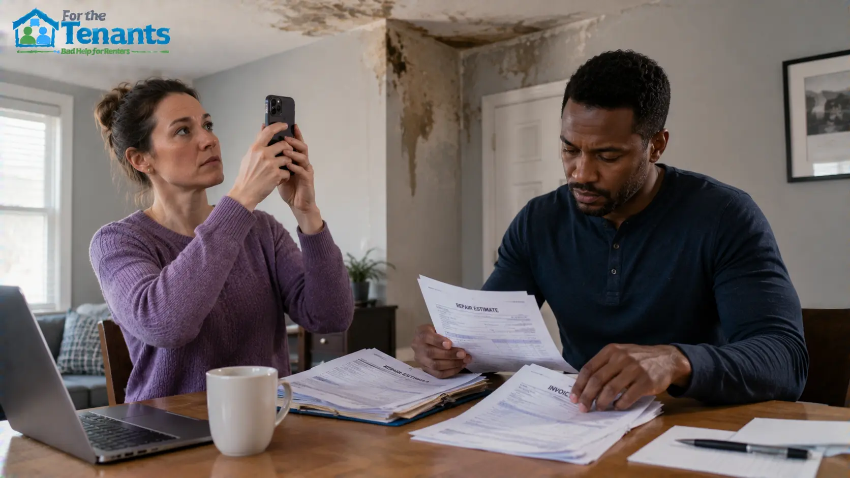Tenant discussing reimbursement dispute with advisor