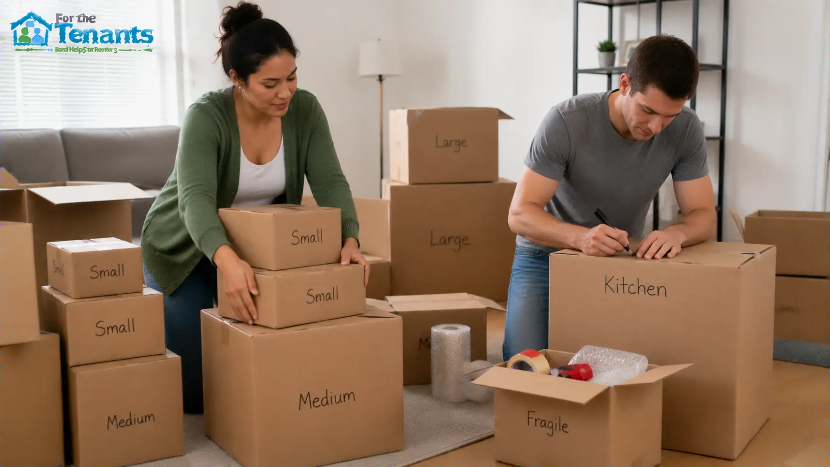 Essential moving boxes and packing containers