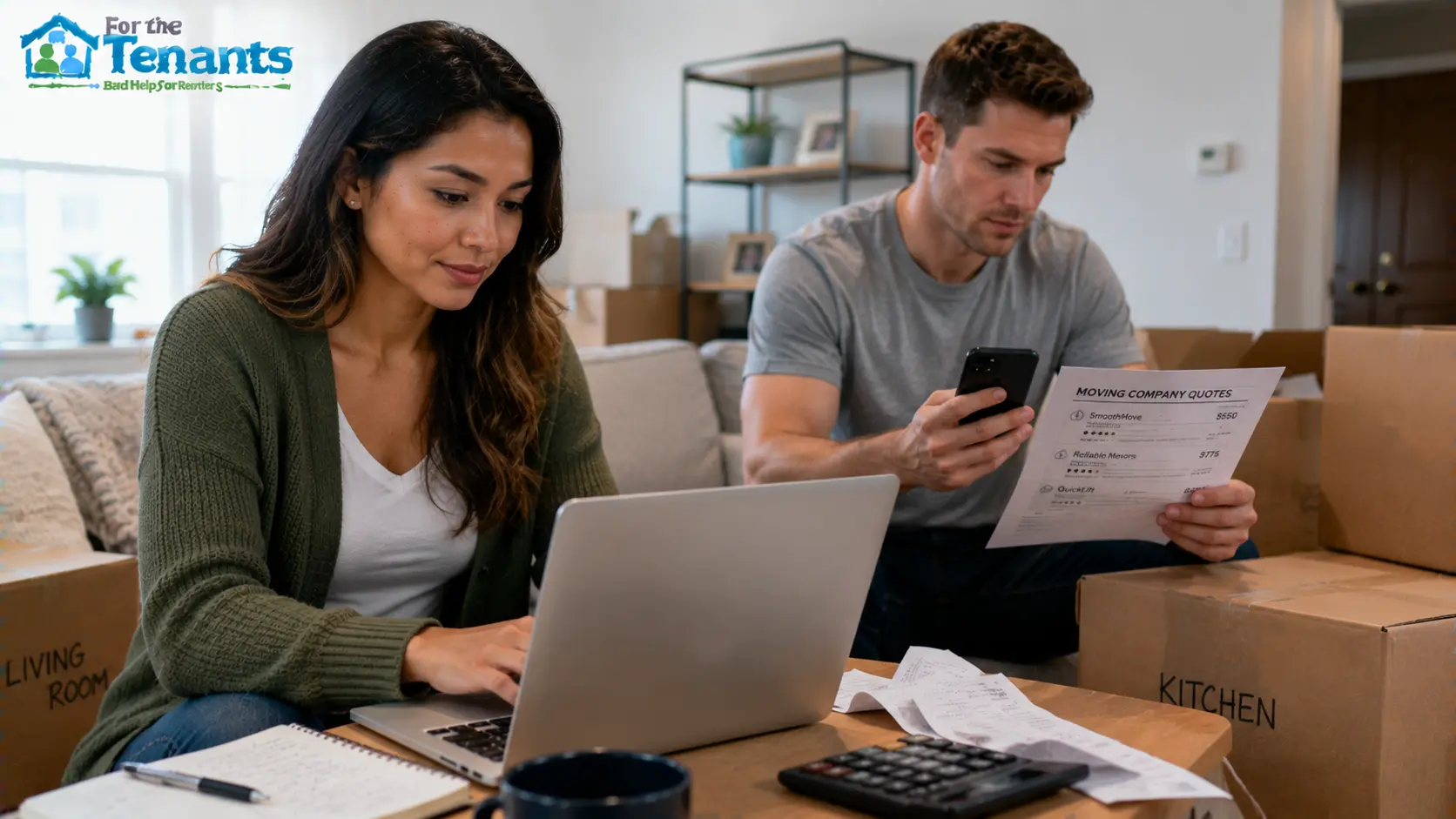 Creating a moving budget before relocation