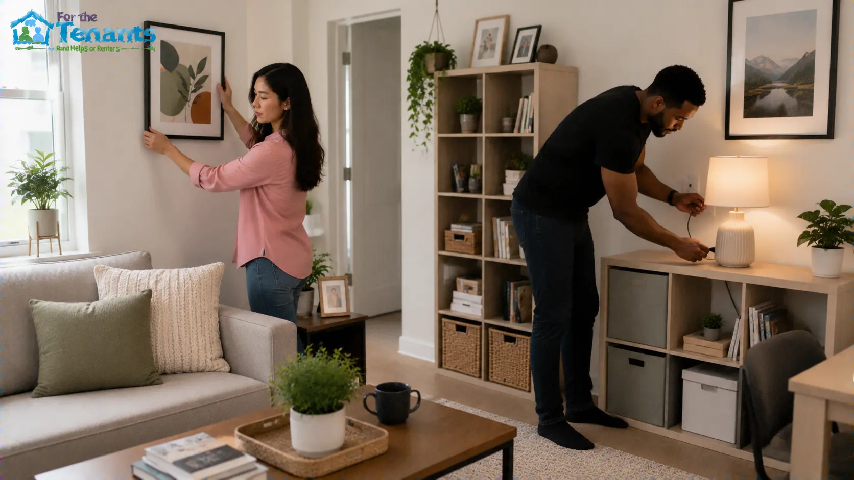 Comfortable rental home furniture setup