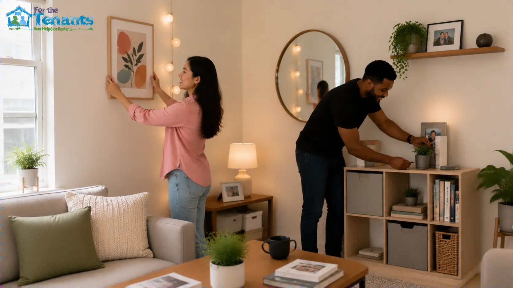 Stylish renter-friendly home decoration