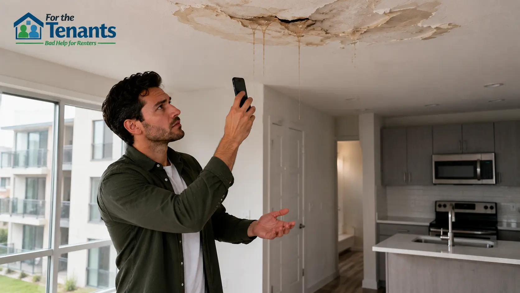 Tenant inspecting rental property safety issues